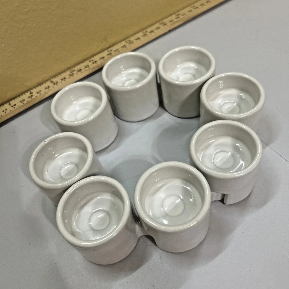 IKEA Set Of 8 Candle Holder, Tealight holder small off white E1-11 Ceramic Ehlen